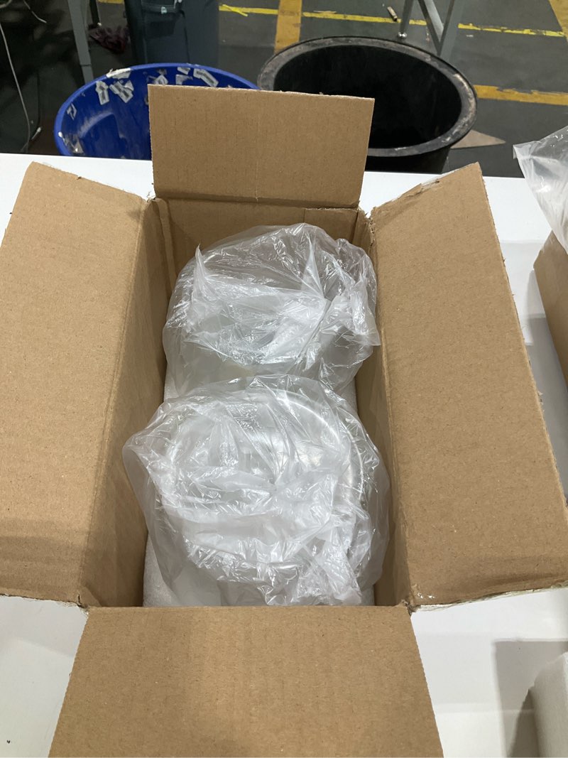 Condition photo showing Good Condition for tbwind 2pcs glass cylinder vases for centerpieces, 6" x 4.7" wide mouth flower vase hurricane glass candle holders, clear vases bulk with 2 floral tapes for floating candles wedding party home decor