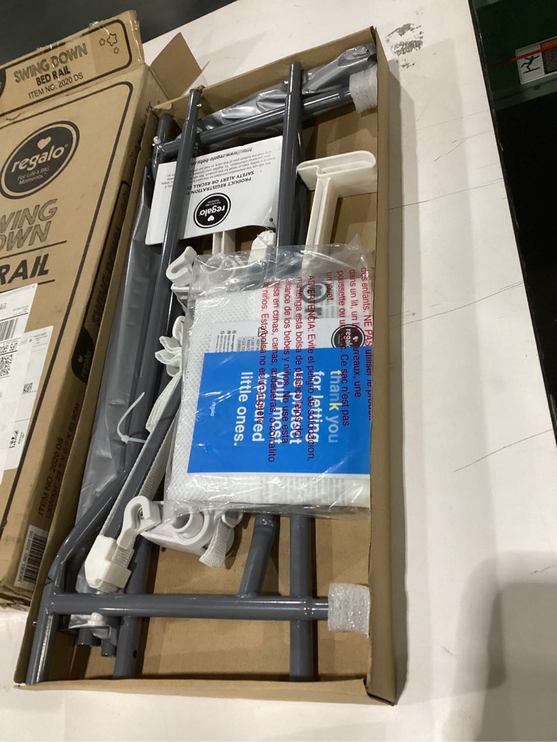 Condition photo showing New/Like New for Regalo Swing Down Bed Rail Guard, with Reinforced Anchor Safety System 43 Inch