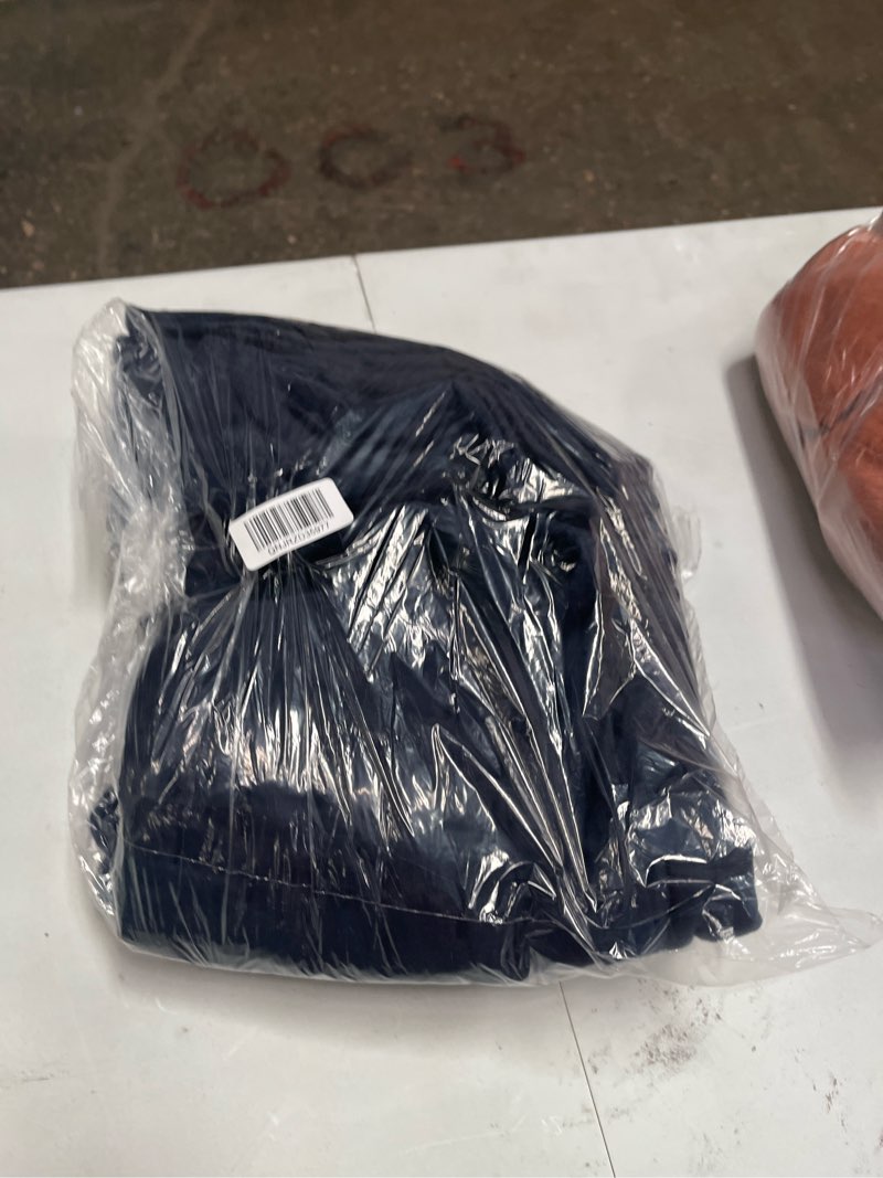 Condition photo showing Good Condition for european linen cotton stitch quilted euro sham, euro, navy
