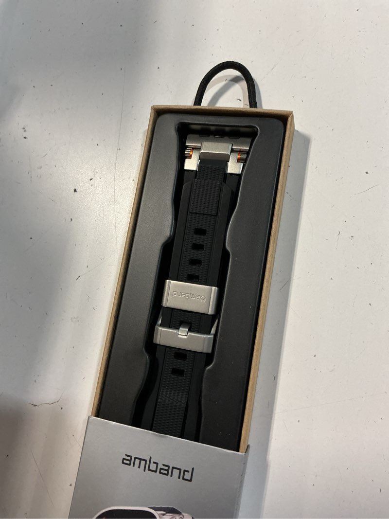 Condition photo showing Good Condition for amband bands compatible with apple watch ultra 3/2/1 49mm, m1 sport series rugged durable strap with metal connector to match ultra's titanium case for iwatch 49mm men titanium/black c - titanium/black 49mm