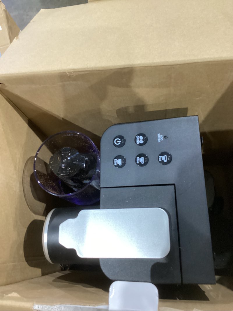 Condition photo showing As Is for Cuisinart Single-Serve Coffee Maker + Coffee Grinder with 8, 10, and 12 oz. Serving Size, Compatible with Single-Cup Pods, 48-Ounce Removable Reservoir, Stainless Steel, DGB-2SS