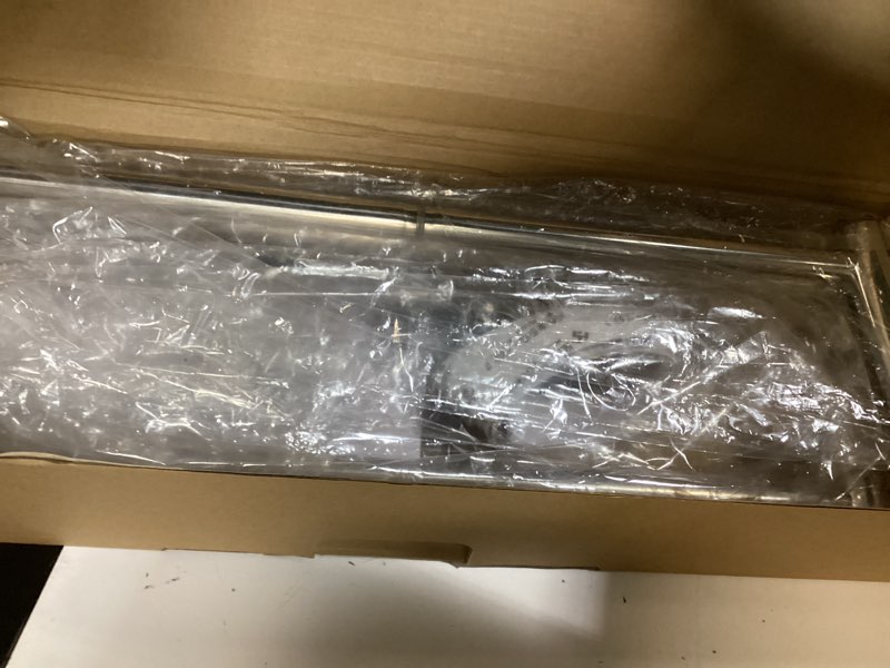 Condition photo showing Good Condition for 17-29inches Retractable Length Over The Door Towel Rack, 304 Stainless Steel Over The Door Towel Rack, Over Door Towel Holder with 3 Tier Towel Bars, Over Door Towel Storage for Bathroom Hook-mounted