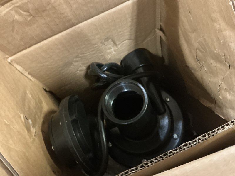 Condition photo showing Good Condition for automatic utility sink pump installed directly under sink gravity-free drainage heavy-duty thermoplastic 115v includes drain screen check valve & ball valve