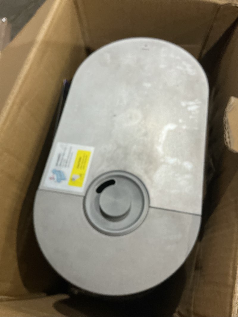 Condition photo showing As Is for dreo 6l humidifiers for bedroom, smart warm & cool mist for large room, 60hr quiet runtime for baby, plant, humidity sensor, indicator light, 12h timer, google/alexa, hm713s silver