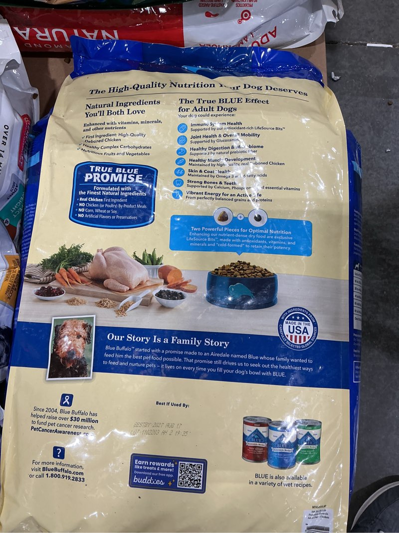 Condition photo showing Good Condition for blue buffalo life protection formula adult dry dog food, helps build and maintain strong muscles, made with natural ingredients, chicken & brown rice recipe, 34-lb. bag standard chicken & brown rice 34 pound (pack of 1)