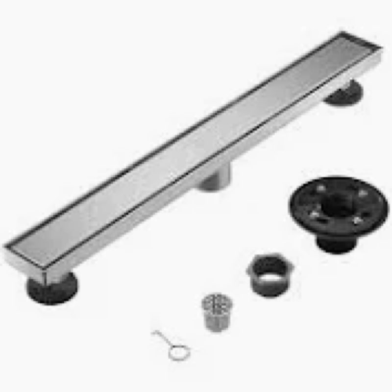 Neodrain 40-Inch Linear Shower Drain with Tile Insert Grate, Brushed 304 Stainless Steel Rectangle S