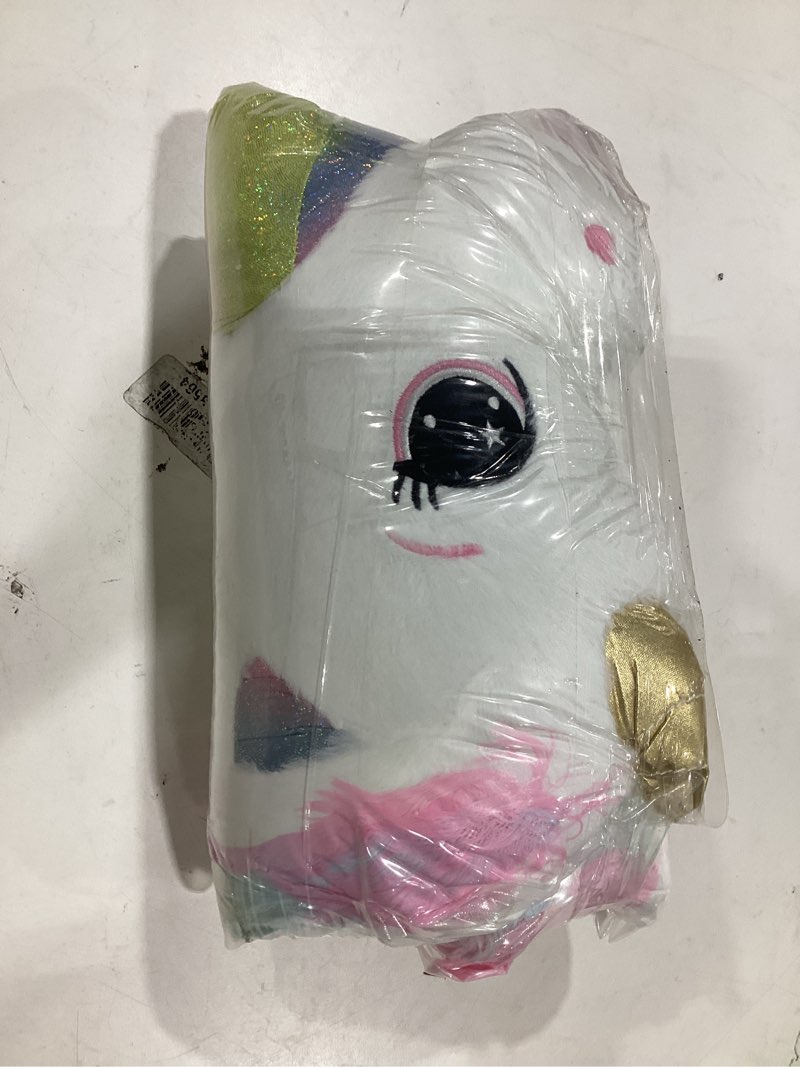 Condition photo showing New/Like New for ffxiong 24 inch big unicorn stuffed animal plush toy pillow, cute soft giant unicorn with rainbow wings large doll, gift for children girls boys kids valentine birthday christmas white 24 inch