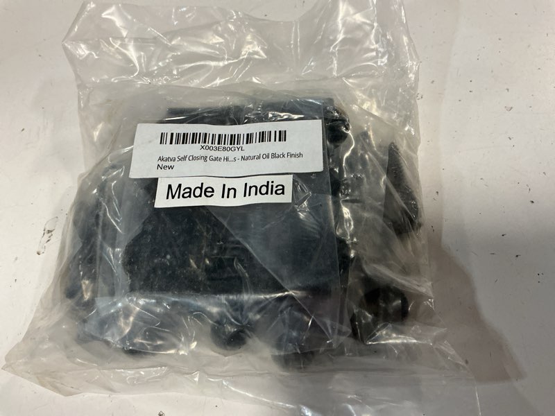 Condition photo showing New/Like New for Akatva Self Closing Gate Hinges - Gate Closer Heavy Duty Gate Hinges- Self Closing Metal Gates Hinges - Self Closing Hinges - Auto Close Gate Hinges - Natural Oil Black Finish