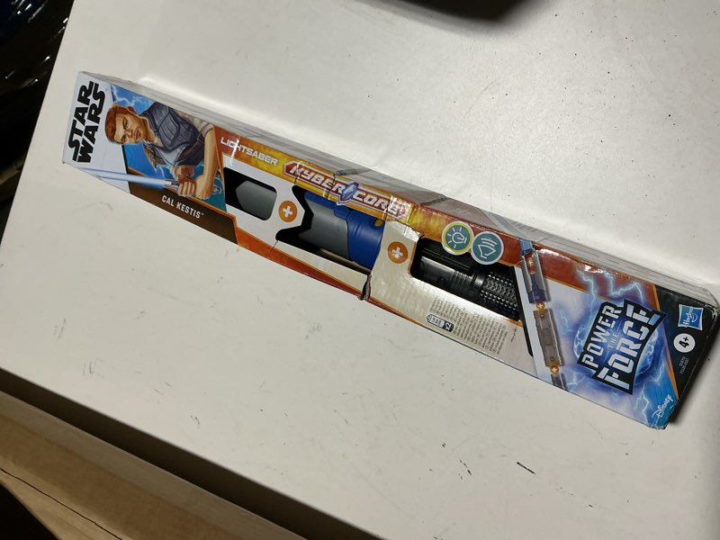 Condition photo showing Good Condition for star wars lightsaber forge kyber core cal kestis, official blue electronic lightsaber, use costumes, toys for boys & girls ages 4+