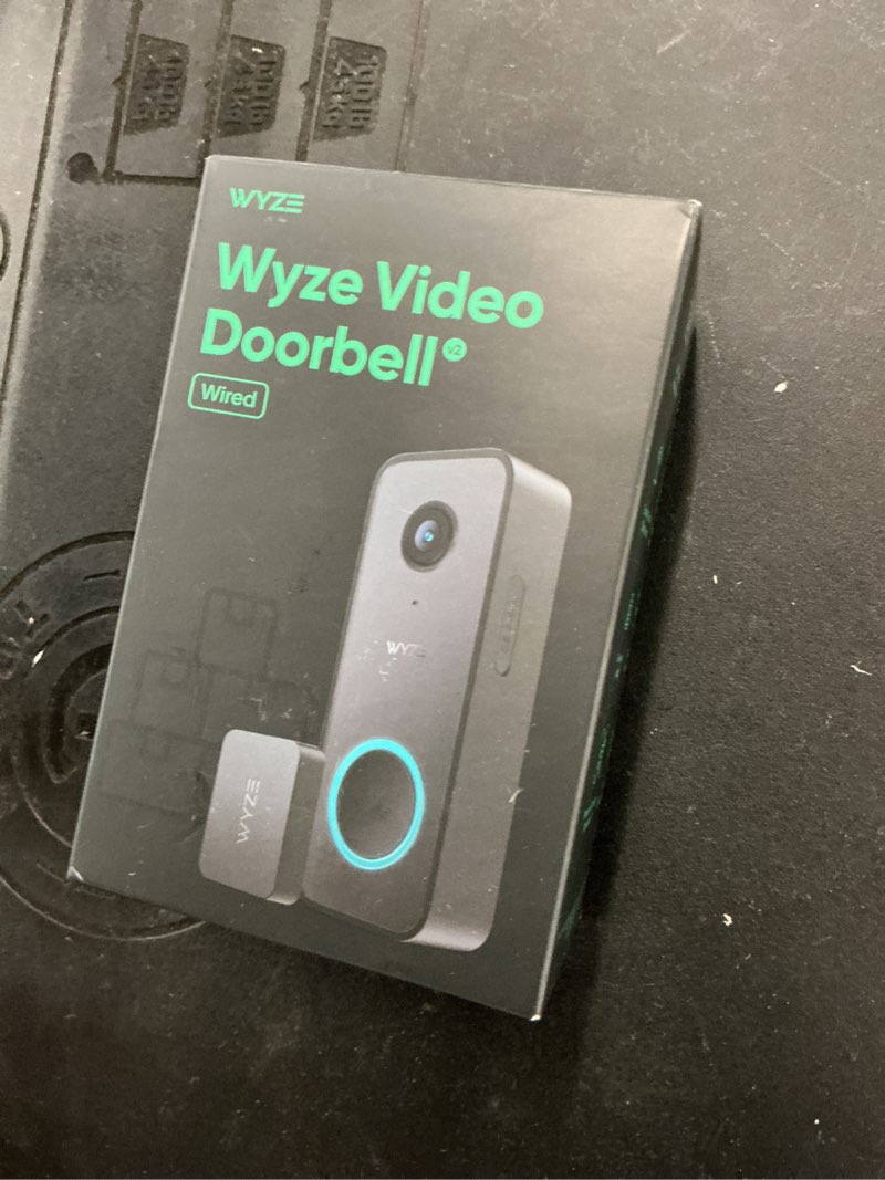 Condition photo showing New/Like New for wyze video doorbell v2, two-way audio, 2k video, color night vision, ip65 weather resistance, 24/7 video recording*, package monitor, compatible with alexa & google assistant, black (wiring required)