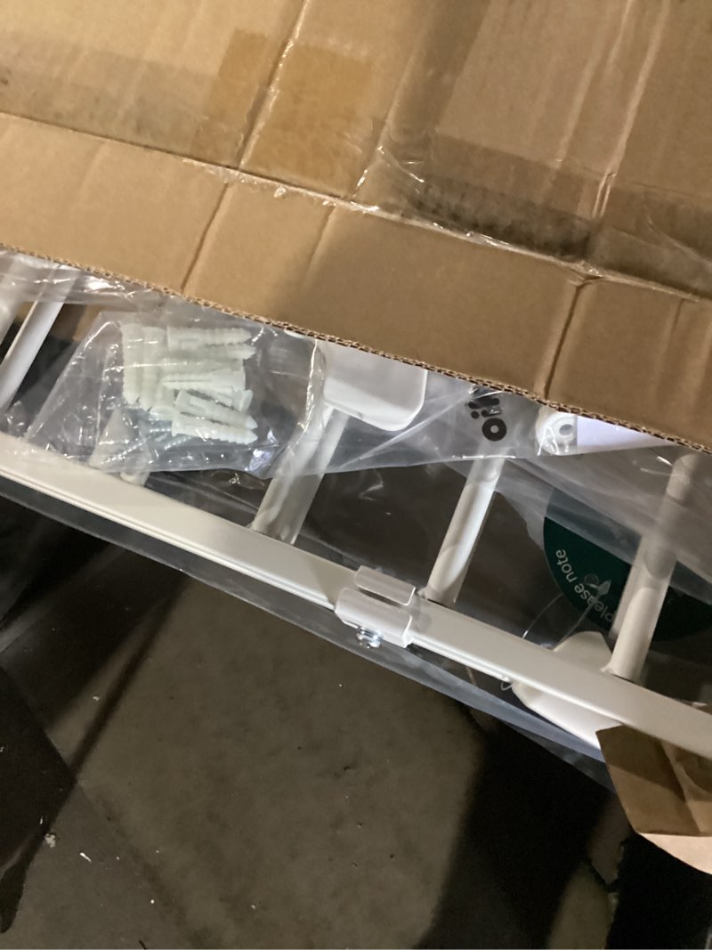 Condition photo showing New/Like New for Babelio Baby Gate for Stairs, Kitchen & Doorways, 26-43" W 28" H No Bottom Bar| Easy Installation| One-Handed Operation| Auto-Close| Hardware Mount (Drill Needed) Safety Dog/Pet Gate Indoor (White)