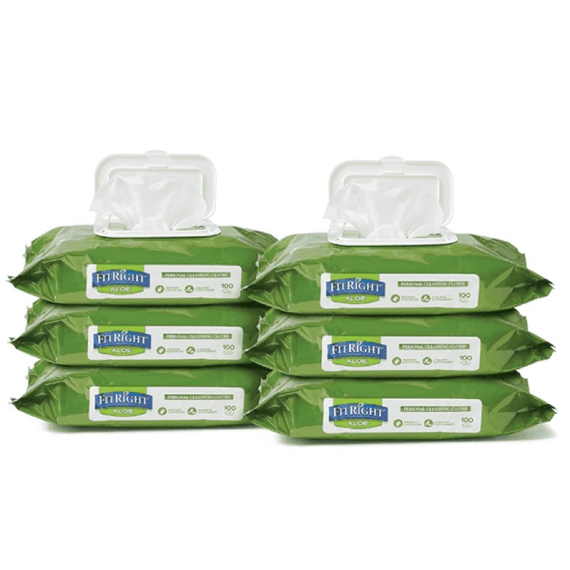FitRight Personal Adult Cleansing Wipes, Body Wipes, 600 Count