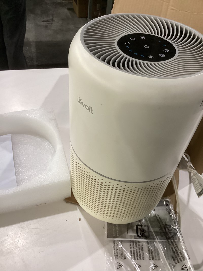 Condition photo showing New/Like New for LEVOIT Air Purifier for Home Allergens Pet Hair in Bedroom, Covers Up to 1073 ft² by 56W High Torque Motor, AHAM VERIFIDE, 3-in-1 Filter with HEPA Sleep Mode, Remove Dust Smoke Odor, Core300-P, White White Core 300-P 1Pack