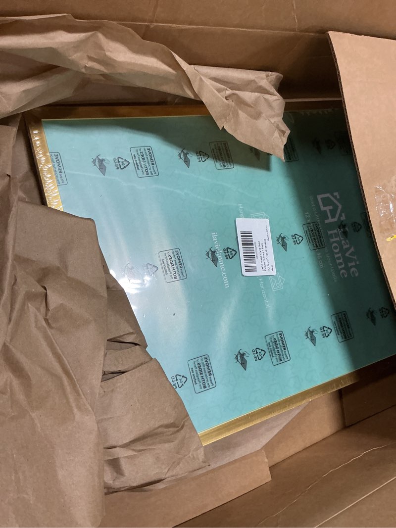 Condition photo showing As Is for 0840179624030 LaVie Home 12x18 Gold Picture Frames 1 Pack NCLS-GLD-12x18-1P-4030