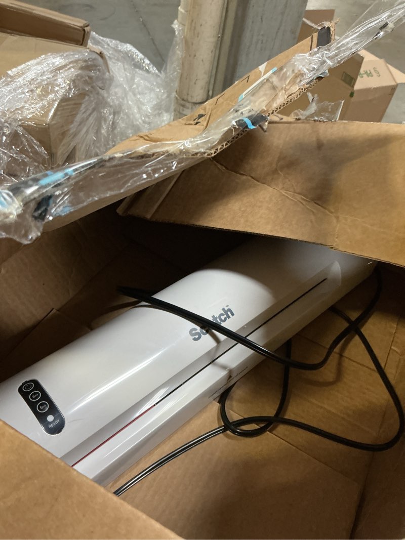 Condition photo showing As Is for scotch thermal laminator, extra wide 13 inch input, ideal for teachers, small offices, or home (tl1302x)
