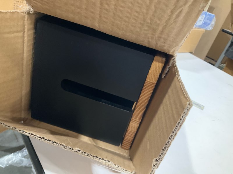 Condition photo showing Good Condition for Bivvclaz Large Cable Management Box, Wooden Cord Organizer Box for Desk, Floor, Office to Hide Extension Cords Power Stripes Surge Protectors Chargers Wires, Black