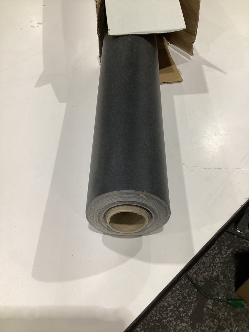 Condition photo showing As Is for FUKU MON 24"x786" Black Wallpaper Peel and Stick Black Contact Paper Matte Solid Textured Self Adhesive Removable Thick Vinyl Film Roll for Cabinets Bedroom Wall Decoration Black 24" x 786"