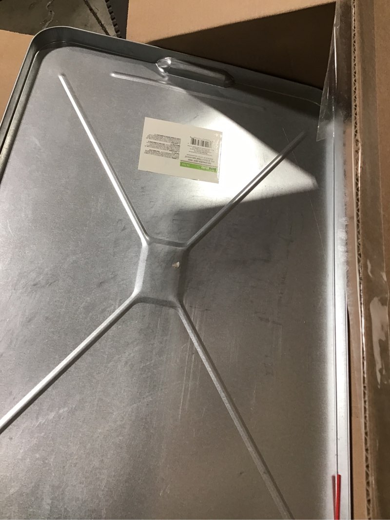 Condition photo showing Good Condition for LubriMatic 75-755 Formed Grip Galvanized Metal Drip Pan 17 ½ x 25 ¾ x 1 Inches