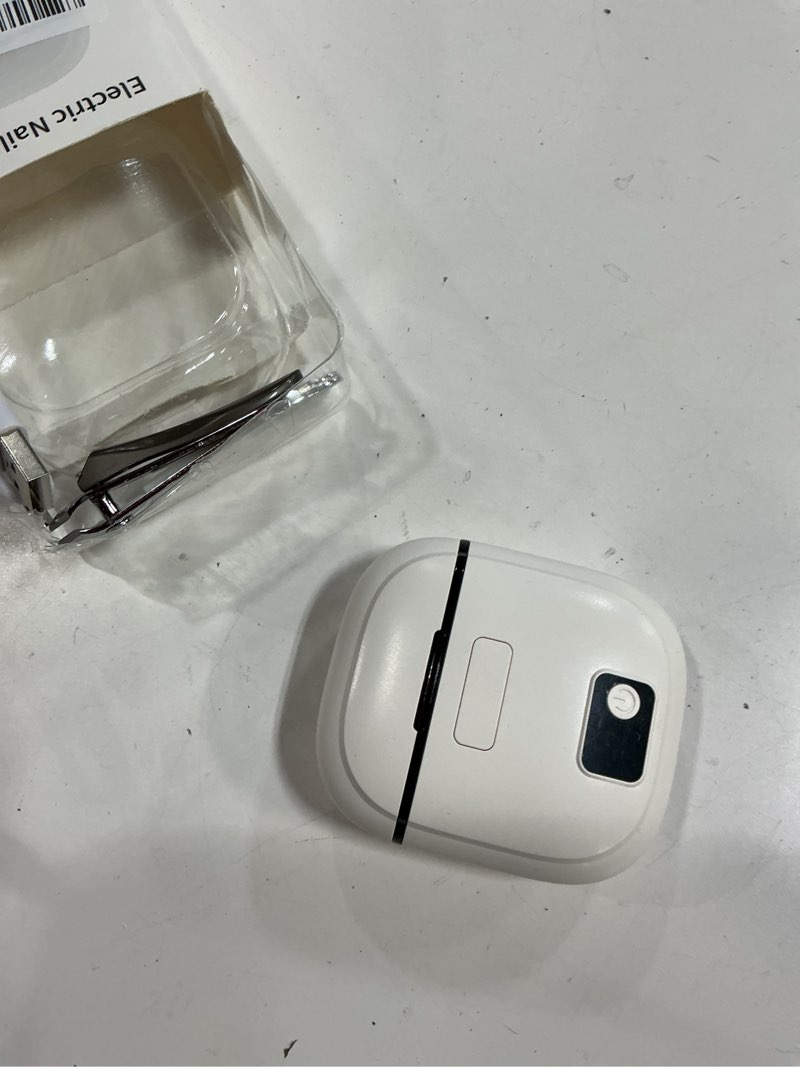 Condition photo showing As Is for Electric Nail Clipper, 2026 Improved Nail Clippers Set, Includes an Automatic 2-in-1 Nail Clippers (with LED Light & Storage Box), an Oblique Nail Clippers, Ideal for All Your Nail Care Needs - White White + Bbrown