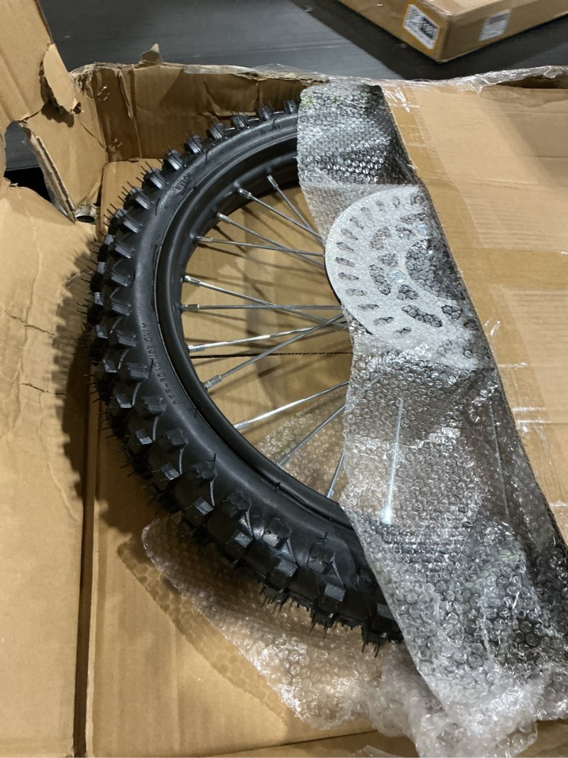 Condition photo showing Good Condition for cleo 70/100-19 front wheel rim tire assembly for 150cc 200cc dirt bike taotao ttr ssr crf apollo 15mm axle includes 200mm brake disc
