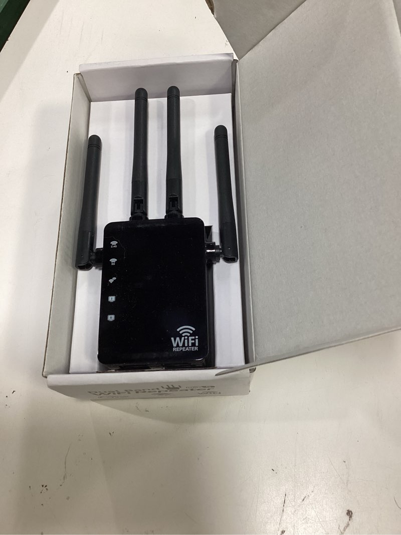 Condition photo showing Good Condition for wifi extender with 4 antennas 1200mbps - dual band 5ghz/2.4ghz, wifi extender signal booster with 3 modes support, wifi repeater with 12880 sq.ft 105 devices, easy set up for home