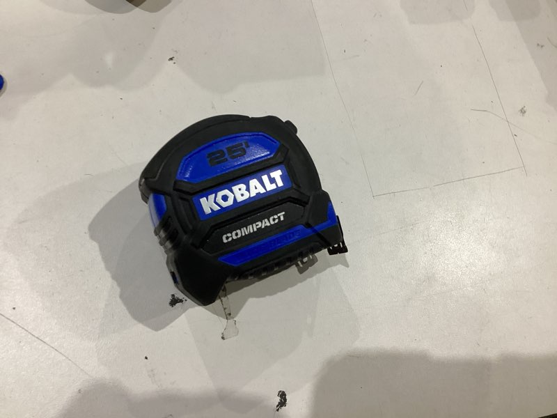 Condition photo showing As Is for k.balt compact 25-ft tape measure wide blade