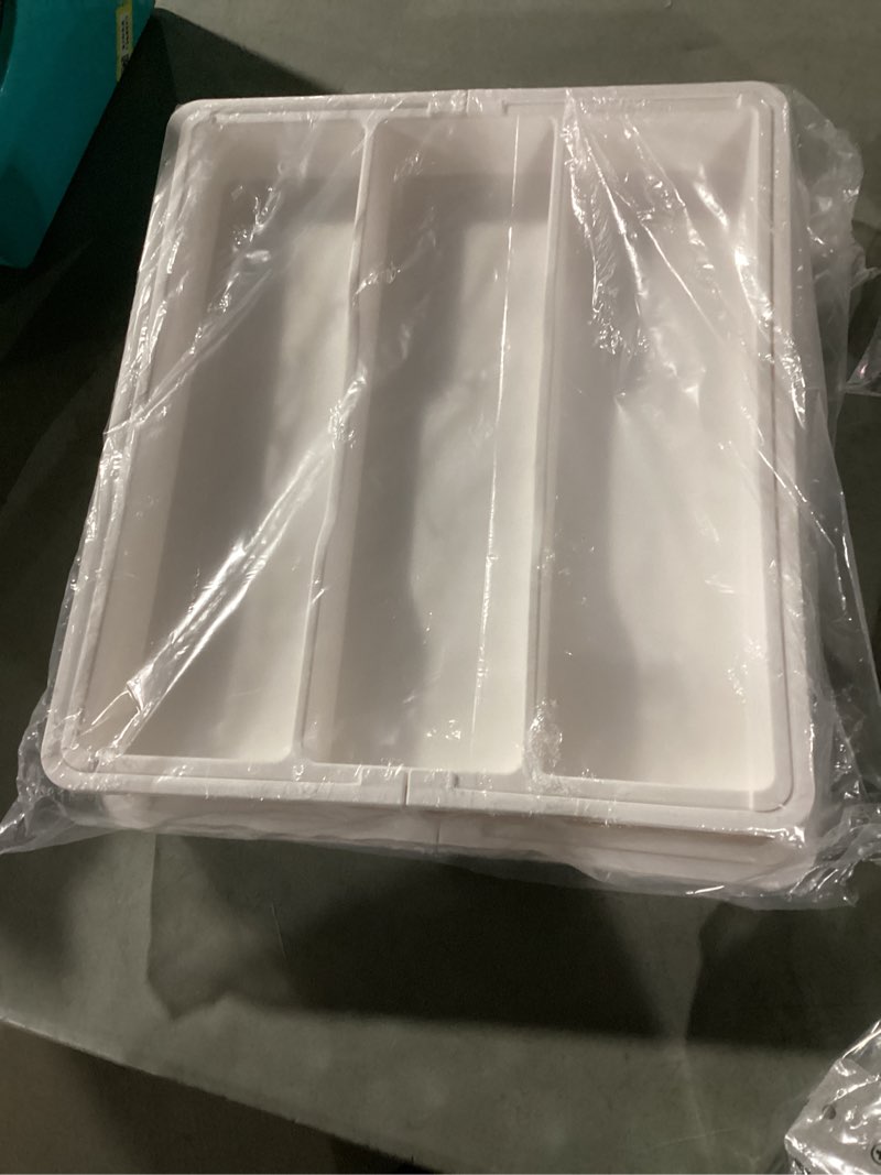 Condition photo showing As Is for Lifewit Utensil Organizer for Kitchen Drawers, Expandable Cooking Utensil Tray, Adjustable Cutlery S