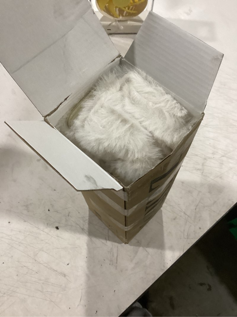 Condition photo showing Good Condition for madizz pack of 2 thick plush faux wool throw pillow covers soft boho throw pillows luxurious cushion covers for couch sofa bedroom living room home decor 20x20 inch cream cream white 20" x 20" (pack of 2)