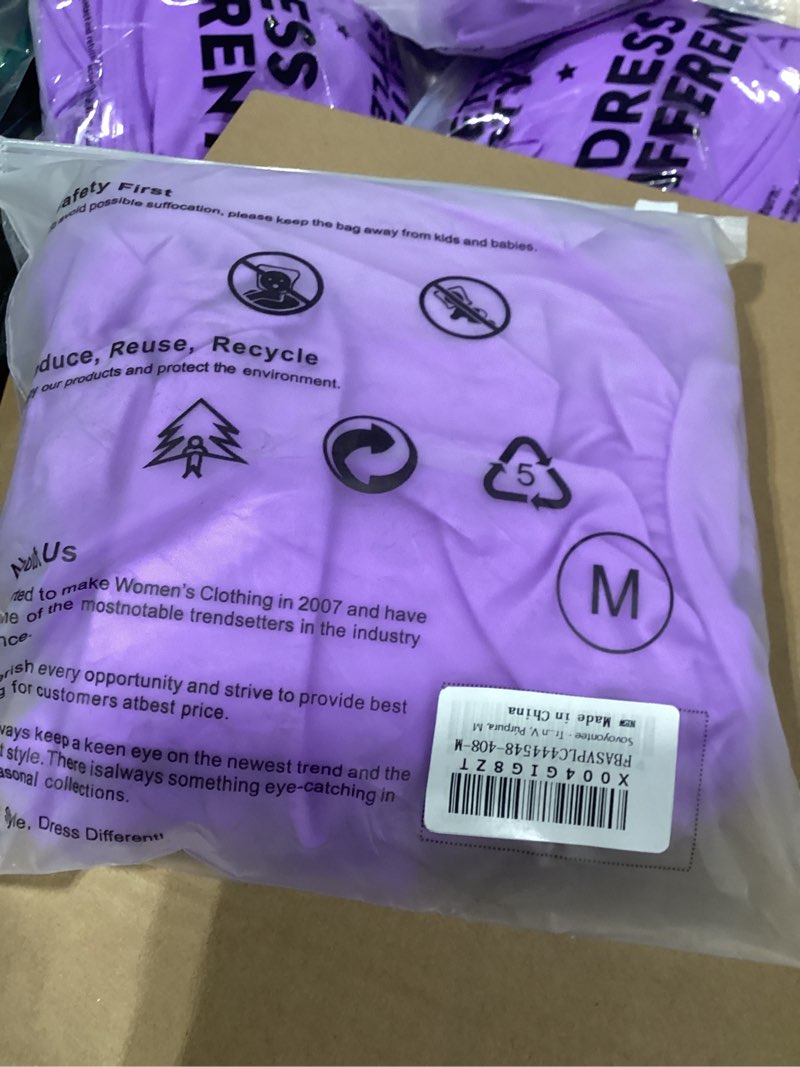 Condition photo showing Good Condition for Sovoyontee Women's Ruffle One Piece Swimsuit Tummy Control Bathing Suits Drawstring Cutout V Neck Swimwear Small Purple