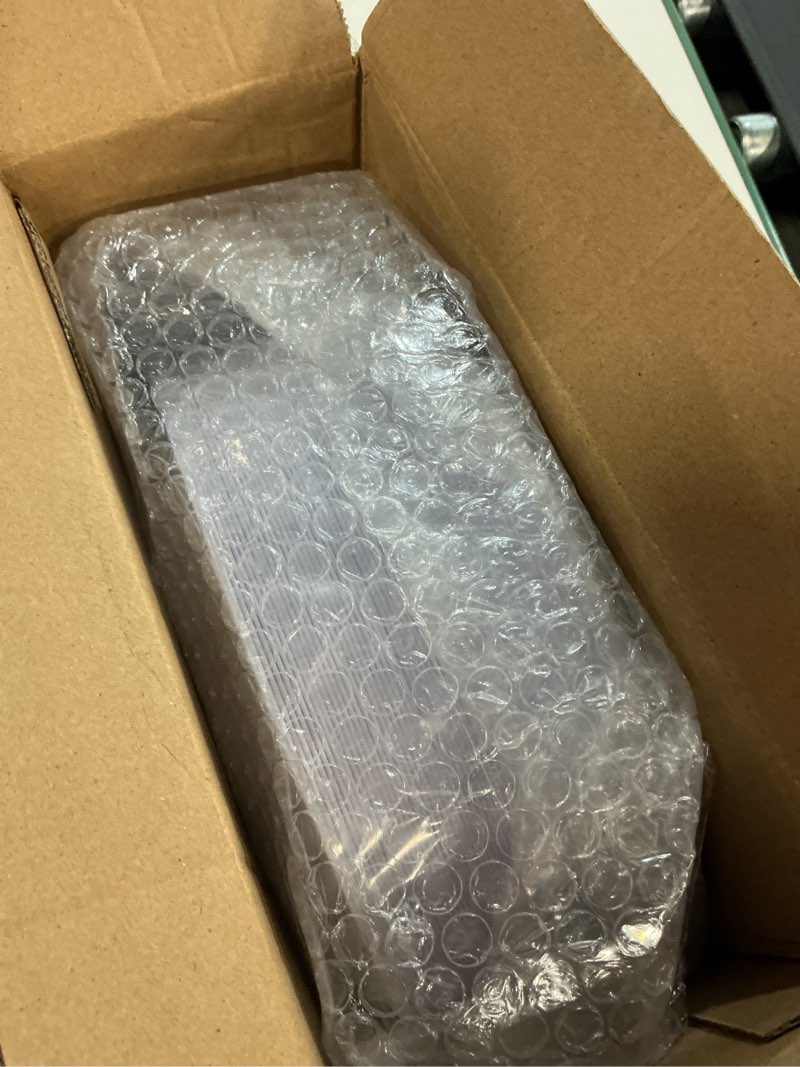 Condition photo showing New/Like New for i00000 60pcs white plastic dinner plates 10 inch, premium disposable party plates, safe and reusable, heavy duty plastic plates perfect for wedding party white 50-60 pcs 10inch