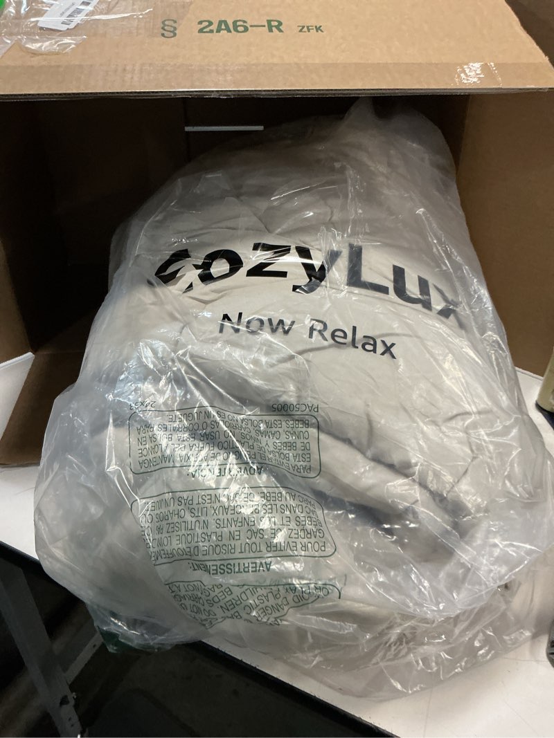 Condition photo showing As Is for ((similar ))cozylux queen comforter set dark grey - bed in a bag queen size 7 pieces, luxury soft bed set for all seasons, bedding set with comforter, sheets, pillowcases & shams, dark gray, queen dark grey queen