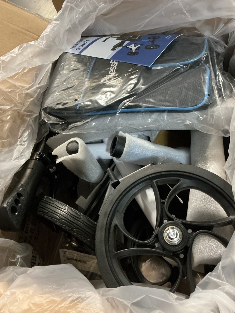 Condition photo showing Good Condition for knee scooter?knee scooter for adults for foot surgery?knee walker for foot injuries compact crutch alternative with dual braking system (blue)
