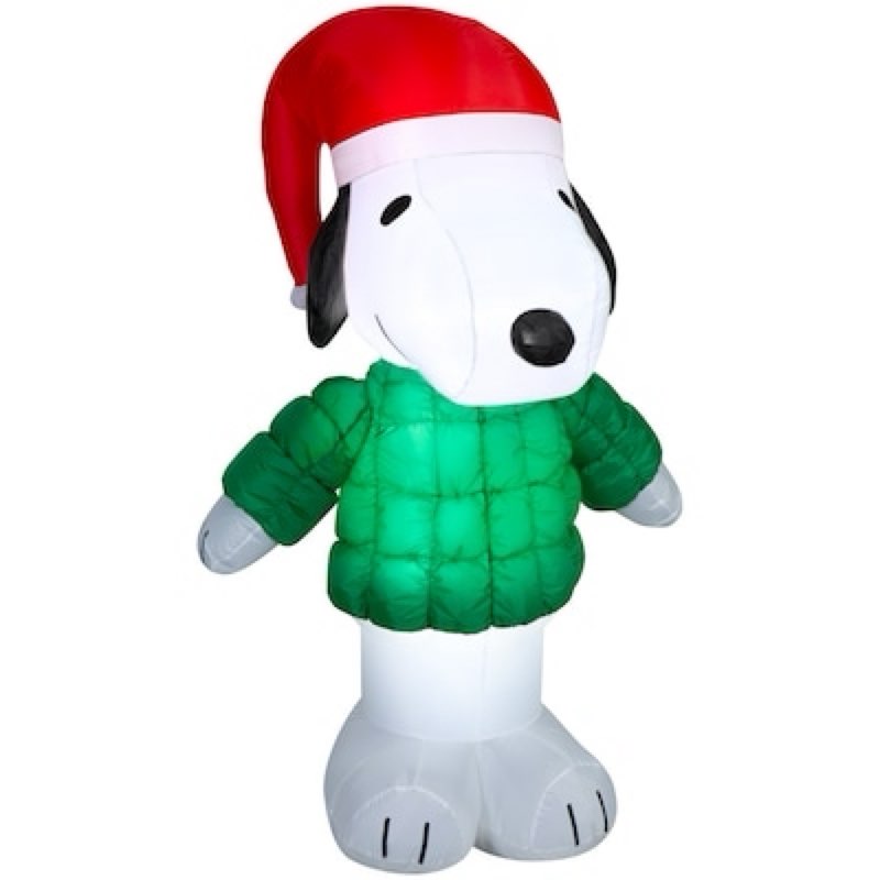 Peanuts 6-ft Lighted Peanuts Worldwide Snoopy Merry Christmas Inflatable