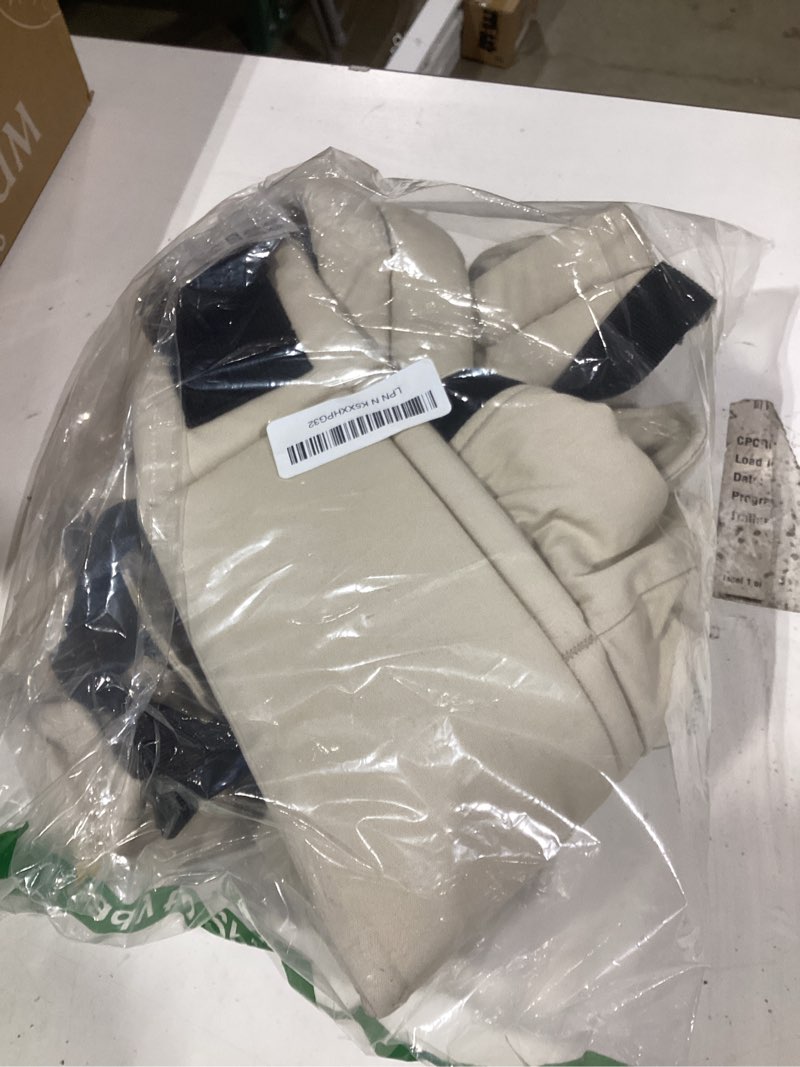 Condition photo showing Good Condition for momcozy baby carrier - ergonomic, cozy and lightweight carrier for 7-45lbs, effortless to put on, ideal for hands-free parenting, enhanced lumbar support, purehug for infant to toddler, khaki cotton-khaki