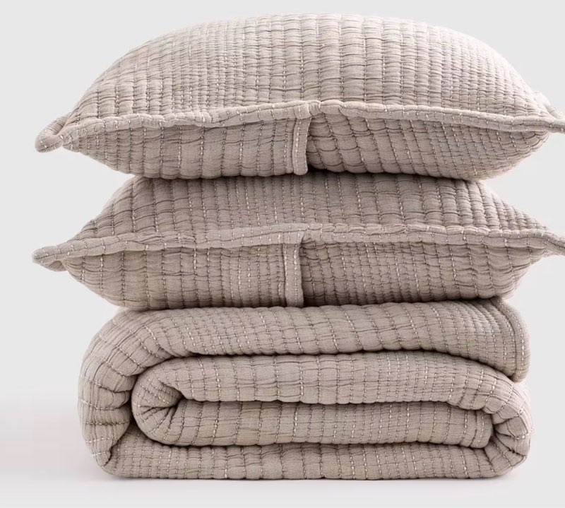 quince airy gauze duvet cover set king dune 