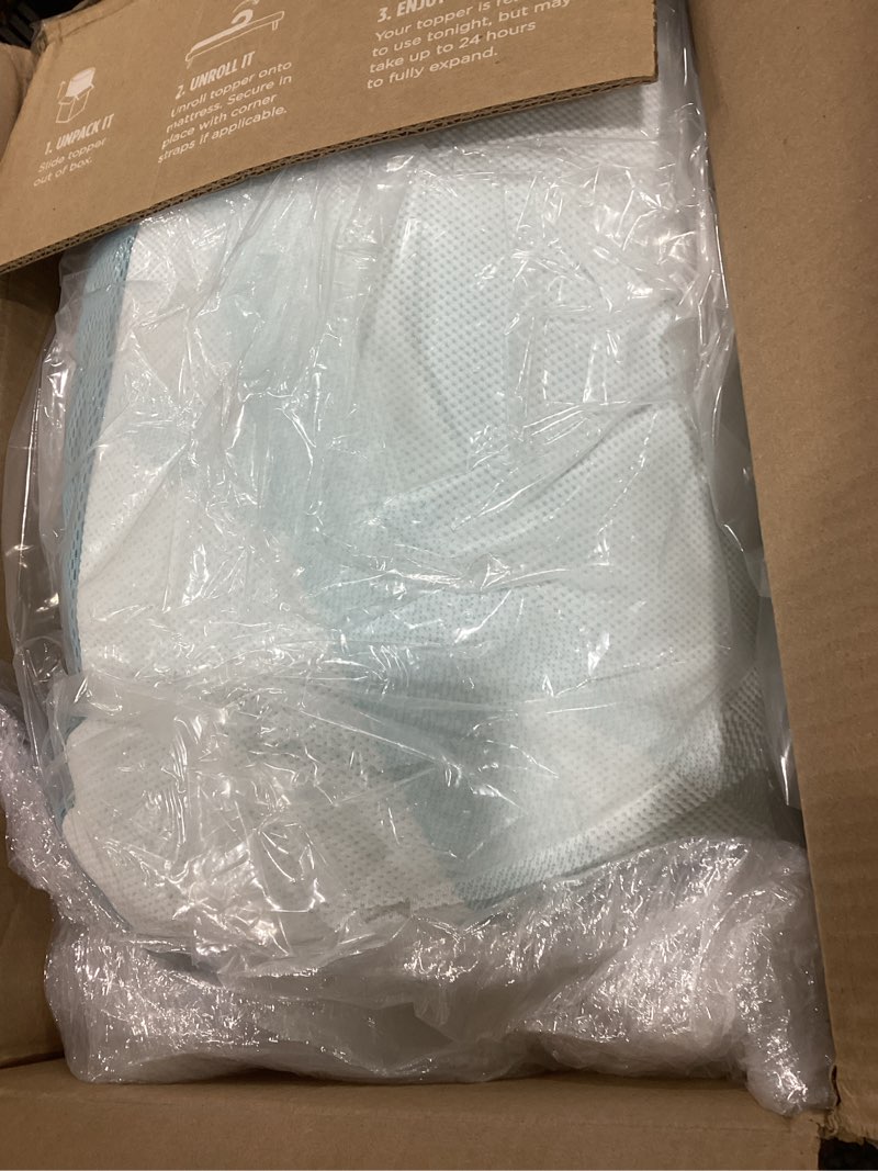 Condition photo showing As Is for Tempur-Pedic TEMPUR-Adapt + Cooling 3-Inch Twin Mattress Topper Medium Luxury Premium Foam, Washable Cover, Medium Cooling Topper,white Twin 3" + Cooling