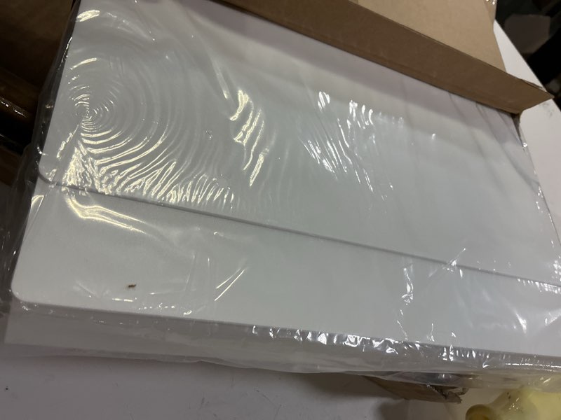 Condition photo showing Good Condition for 4 Pcs 11 x 17 Inch 3 Ring Binders 1 Inch Rings Heavy Duty View Plastic Flexible D Ring Binders Economy Holds 11" x 17" Paper for Artwork Blueprints, Office, Home, Work Places (White) 1 Inch White 4