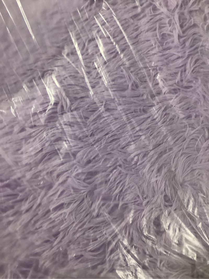 Condition photo showing Good Condition for olanly 8x10 machine washable large area rugs for living room, bedroom, soft fluffy shaggy bedside rug, indoor floor carpet for kids girls and boys, dorms, nursery, home decor aesthetic, light purple 8x10 ft light purple