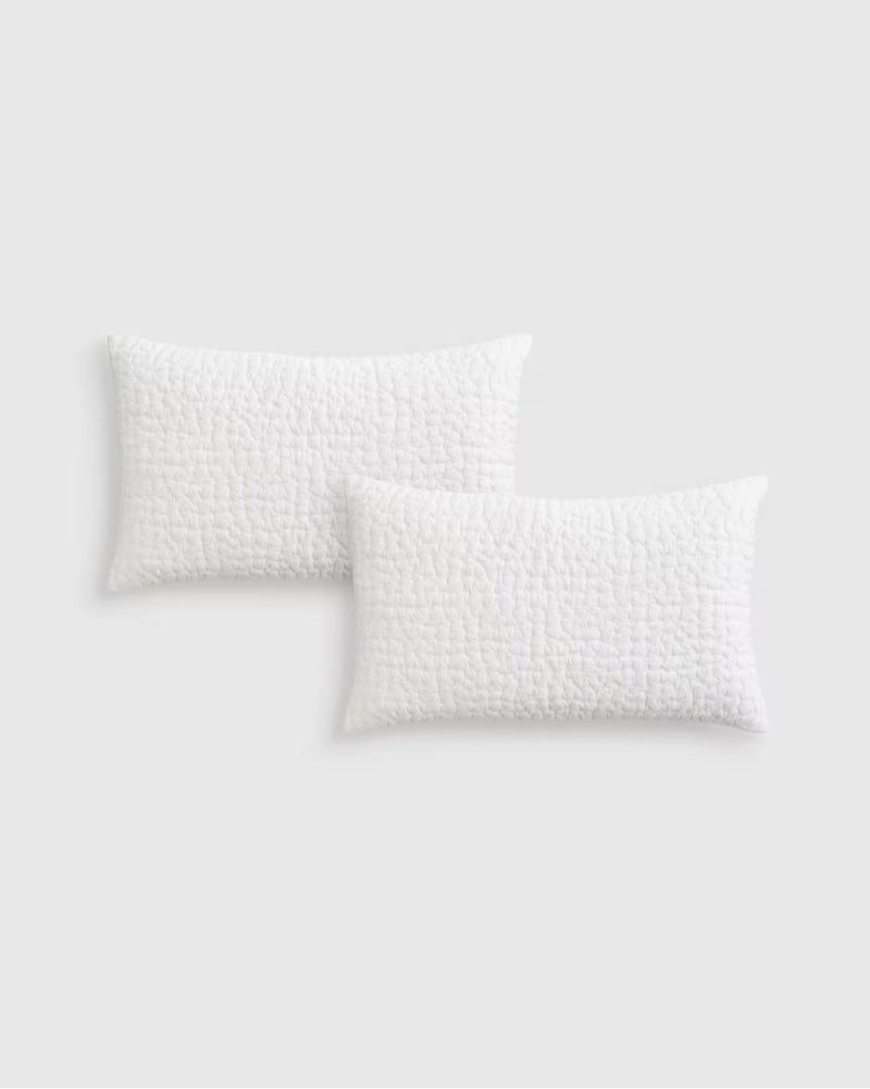 organic cotton hand stitched pillow cover - set of 2 20x36