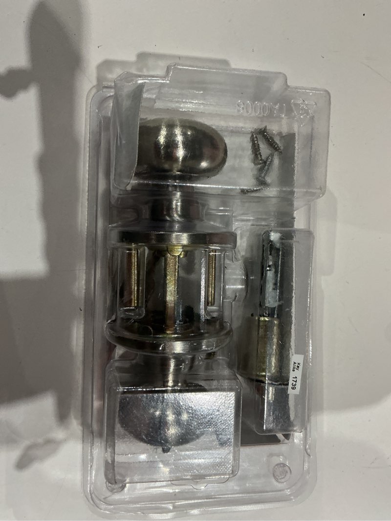 Condition photo showing Good Condition for reliabilt stainless steel exterior keyed entry door knob