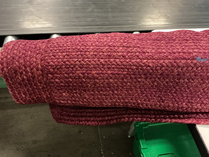 Condition photo showing Good Condition for large woven burgundy area rug