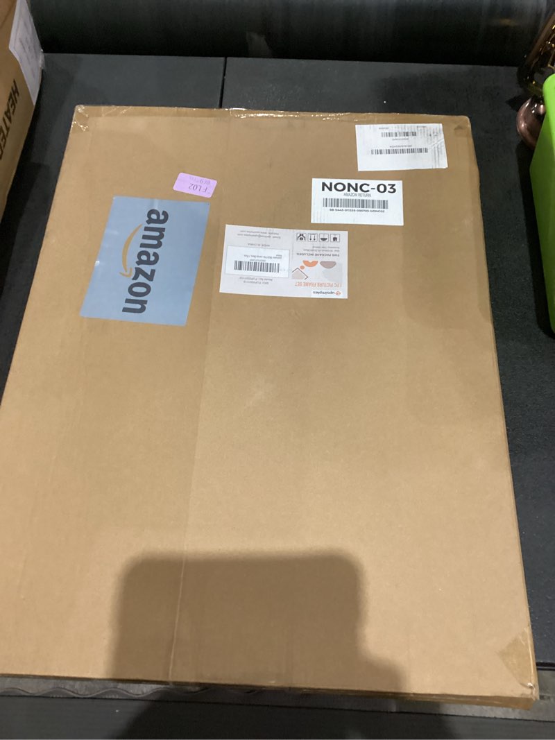 Condition photo showing As Is for upsimples 18x24 Picture Frame, Display Pictures 16x20 with Mat or 18 x 24 Without, Wall Hanging Poster Frames, Black, 1 Pack Black 18x24
