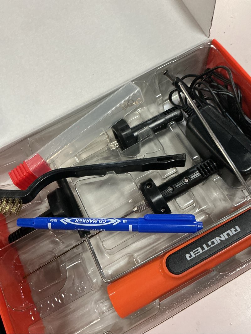Condition photo showing As Is for 3 in 1 hot wire foam cutter kit, orange foam cutter electric foam cutting tool, heated foam carving knife kit
