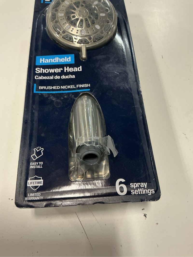 Condition photo showing Good Condition for project source 6-settings brushed nickel 4.5-in round handheld shower head 1.8 gpm