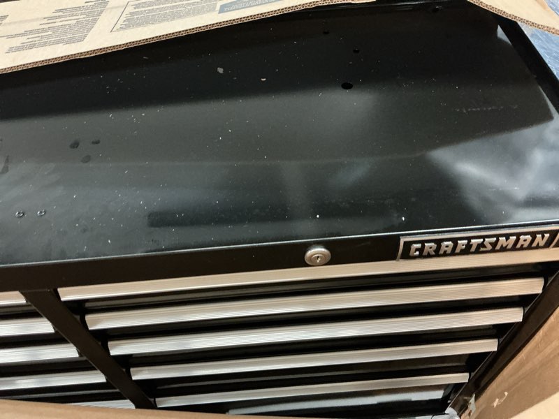 Condition photo showing Good Condition for craftsman 2000 series 52-in w x 37.5-in h 10-drawer steel rolling tool cabinet (black)