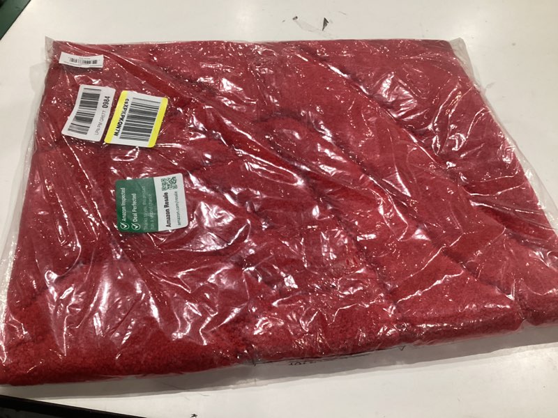 Condition photo showing Good Condition for lacoste heritage bath rug – ultra soft quick-dry microfiber and tufted, super absorbent with non-slip backing, signature crocodile embossed design and stylish bathroom mat 20"x32" – formula 1 formula 1 red