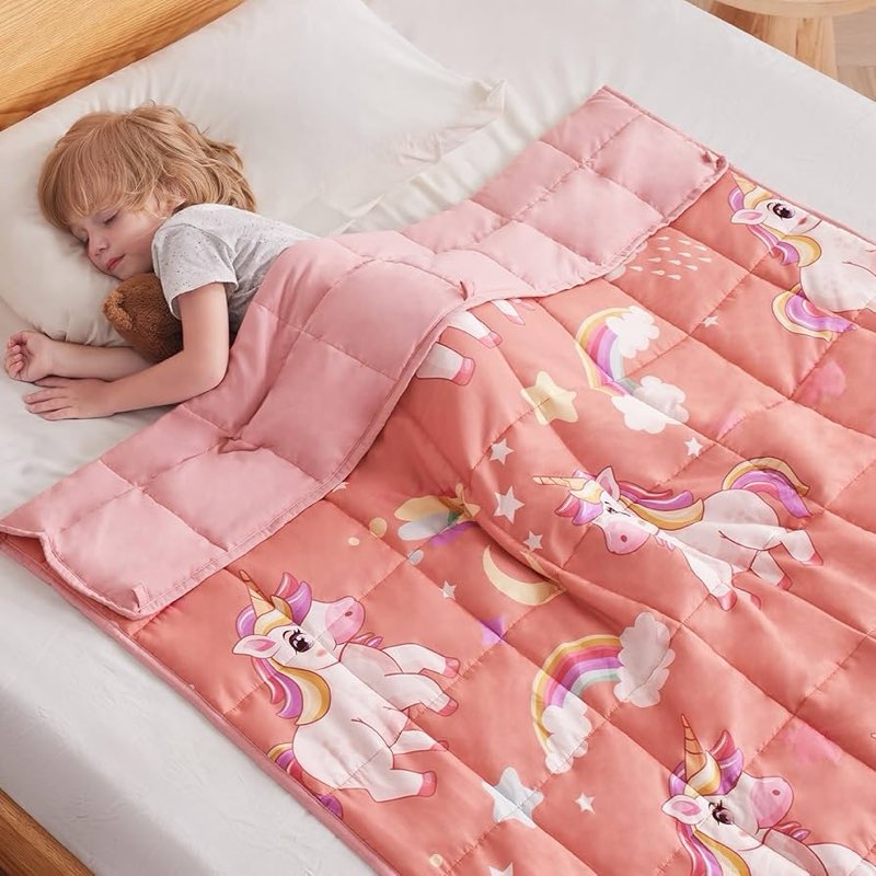 anfie Weighted Blanket Kids(40"x60" 10lbs) Weighted Blanket Cooling Blanket for Sleeping,Throw Size 