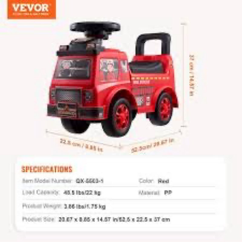 VEVOR Ride On Push Car for Toddlers, Ages 1-3, Ride Racer, Sit to Stand Toddler Ride On Toy, Classic Kids Ride On Car with Music Steering Wheel & Under Seat Storage, Ride On Toy for Boys Girls, Red