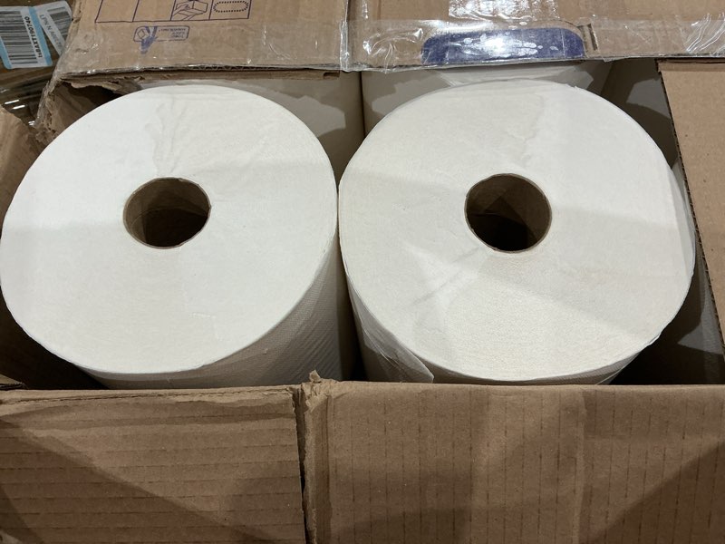 Condition photo showing Good Condition for tork roll hand towel white h80, premium, 6 rolls, 8030630 white 6 hand towel rolls x 600 ft premium weave pattern
