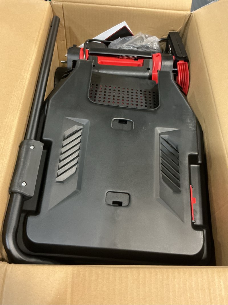 Condition photo showing Good Condition for mzk 20v 13" electric lawn mower, brushless cordless lawn mower with 4-position height adjustment, walk-behind push mowers with 8 gallon grass bag, 2 x 4.0ah batteries & charger included